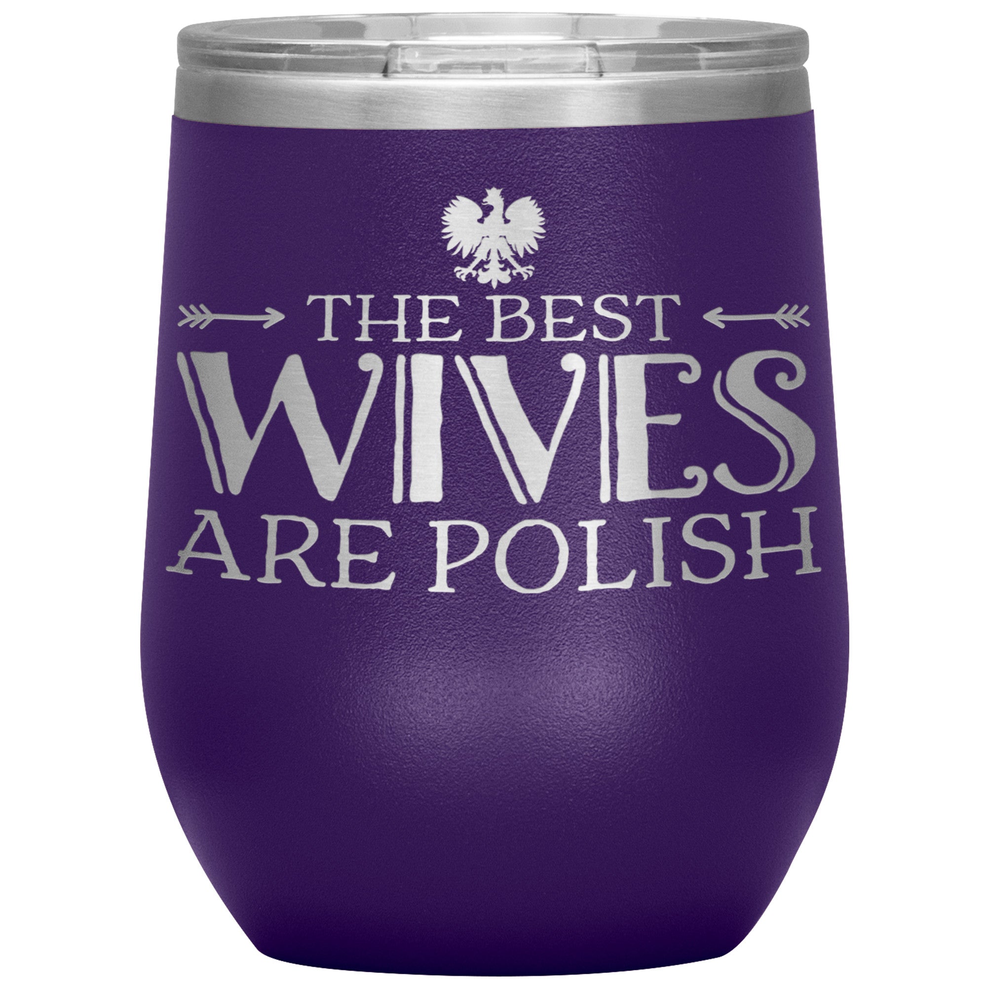 The Best Wives Are Polish Insulated Wine Tumbler Tumblers teelaunch Purple  