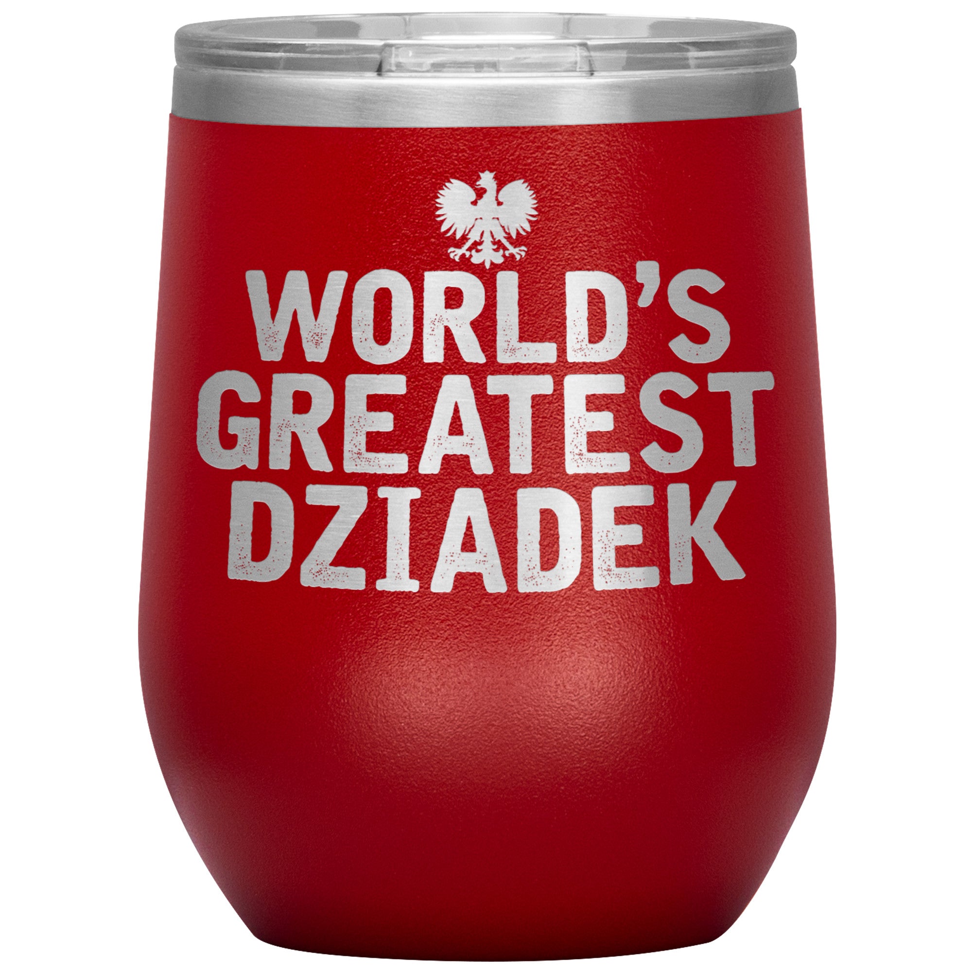 World's Greatest Dziadek Insulated Wine Tumbler Tumblers teelaunch Red  