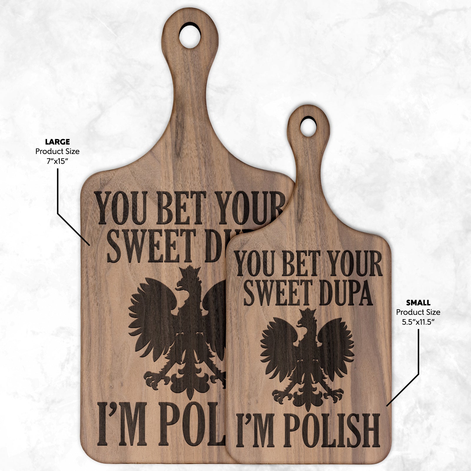 You Bet Your Sweet Dupa Hardwood Paddle Cutting Board Kitchenware teelaunch Small Walnut 