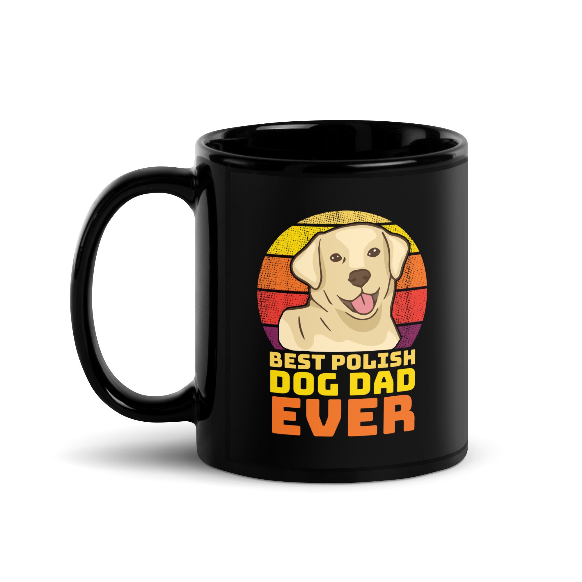 Best Polish Dog Dad Ever Black Glossy Mug  Polish Shirt Store 11 oz  