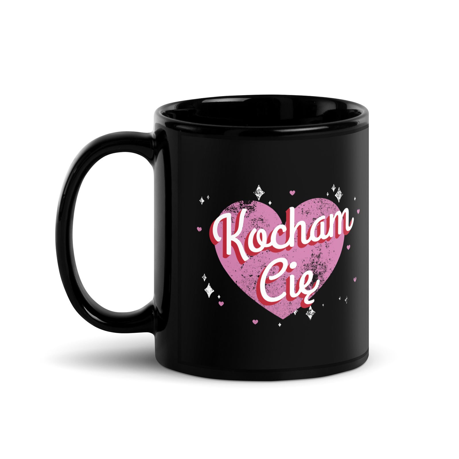 Kocham Cie Black Glossy Mug  Polish Shirt Store 11 oz  