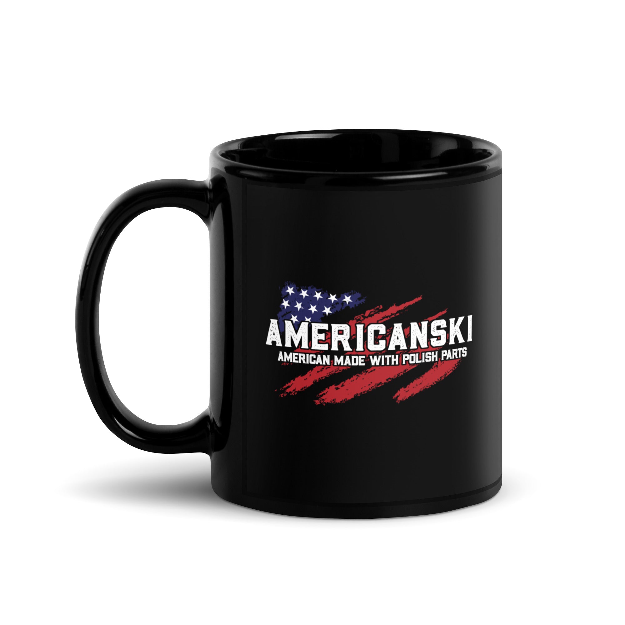 Americanski Black Glossy Mug  Polish Shirt Store 11 oz  