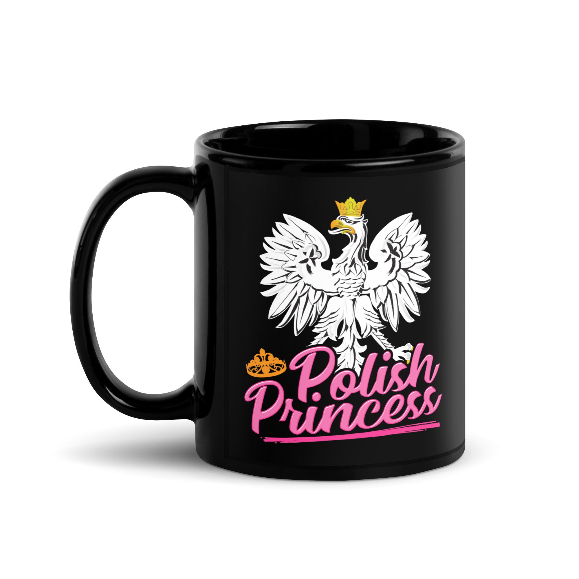 Polish Princess Black Glossy Mug  Polish Shirt Store 11 oz  