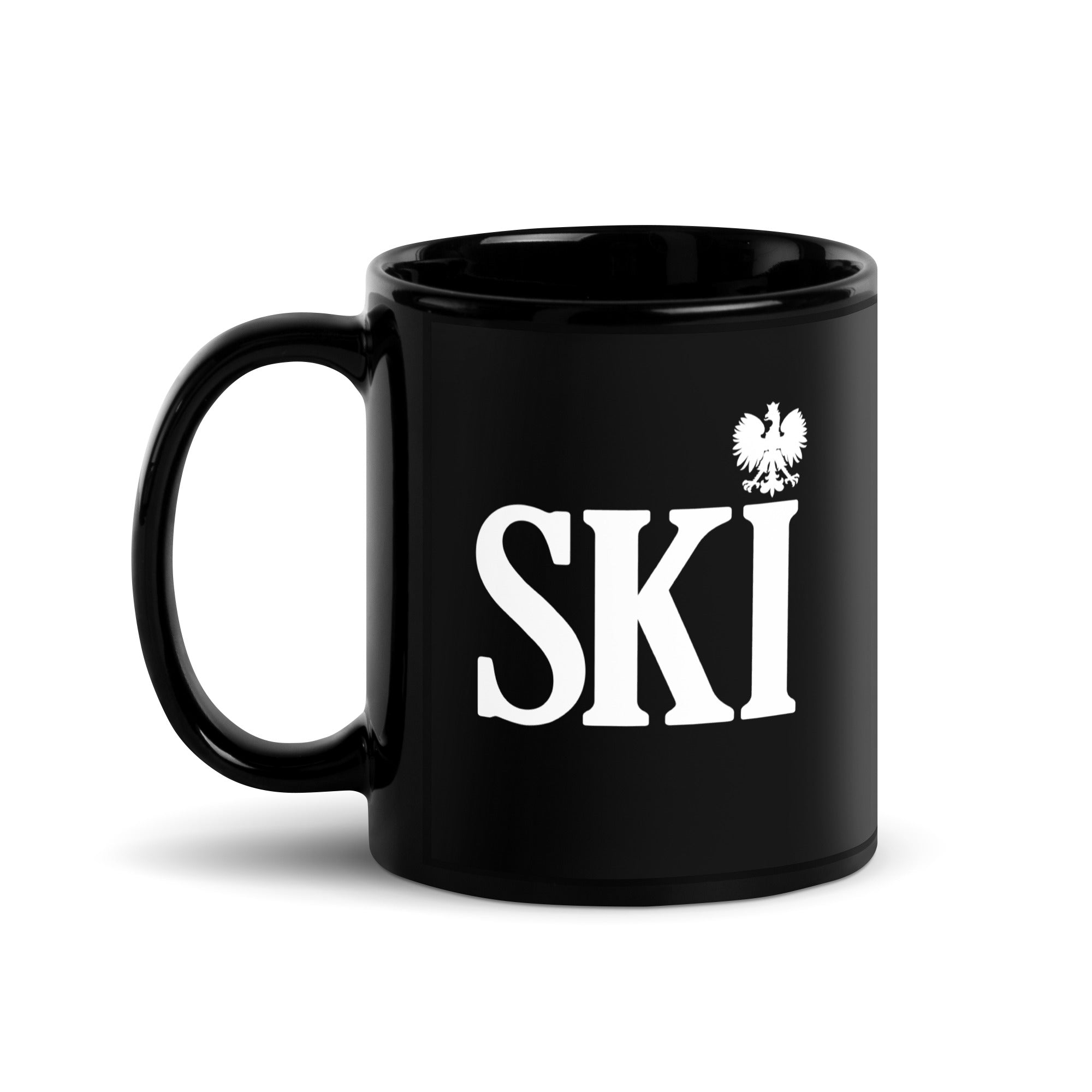 SKI Polish Surname Black Glossy Mug  Polish Shirt Store 11 oz  