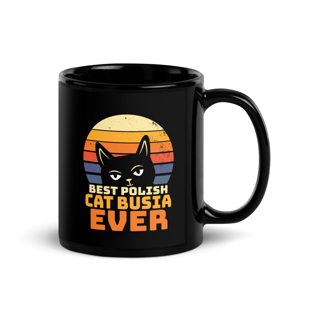 Best Polish Cat Busia Ever Black Glossy Mug  Polish Shirt Store   