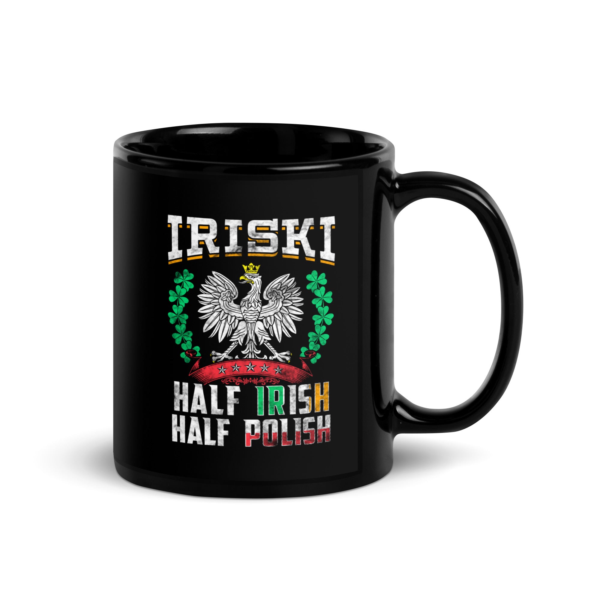 Iriski Black Glossy Mug  Polish Shirt Store   