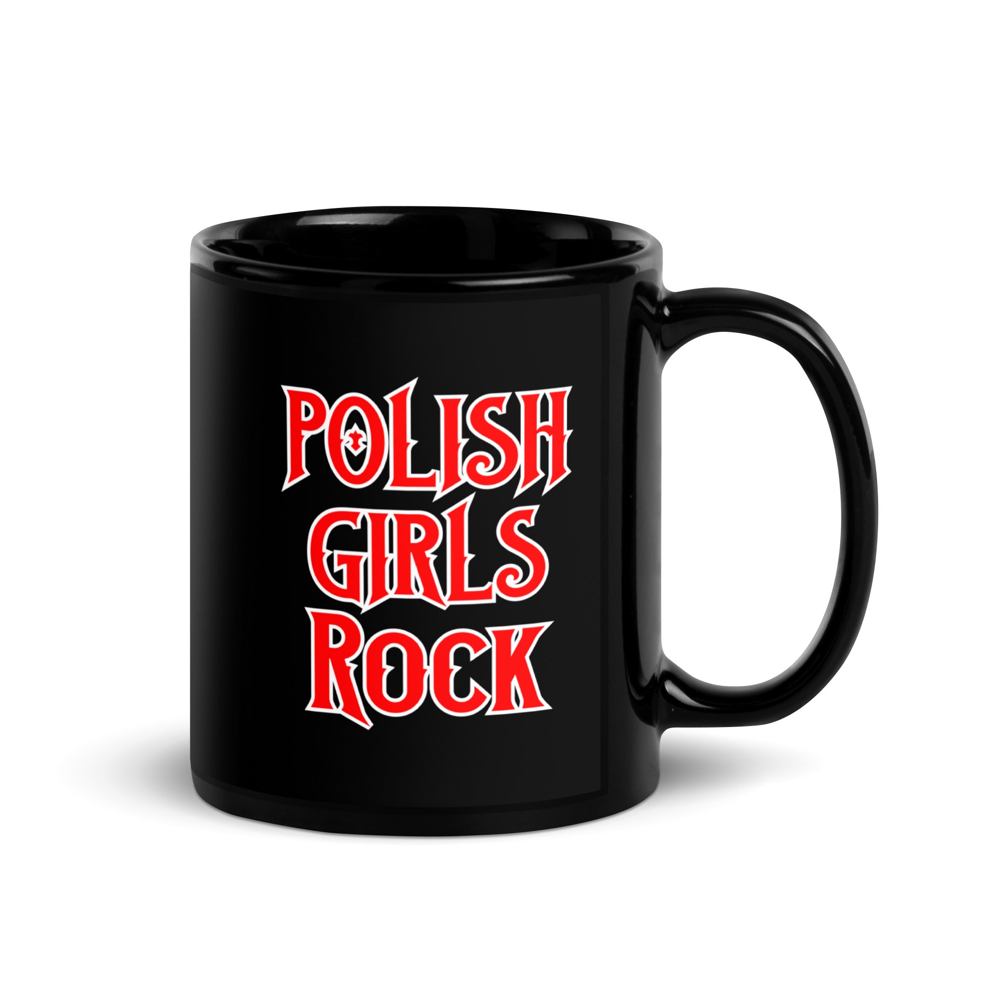 Polish Girls Rock Black Glossy Mug  Polish Shirt Store   