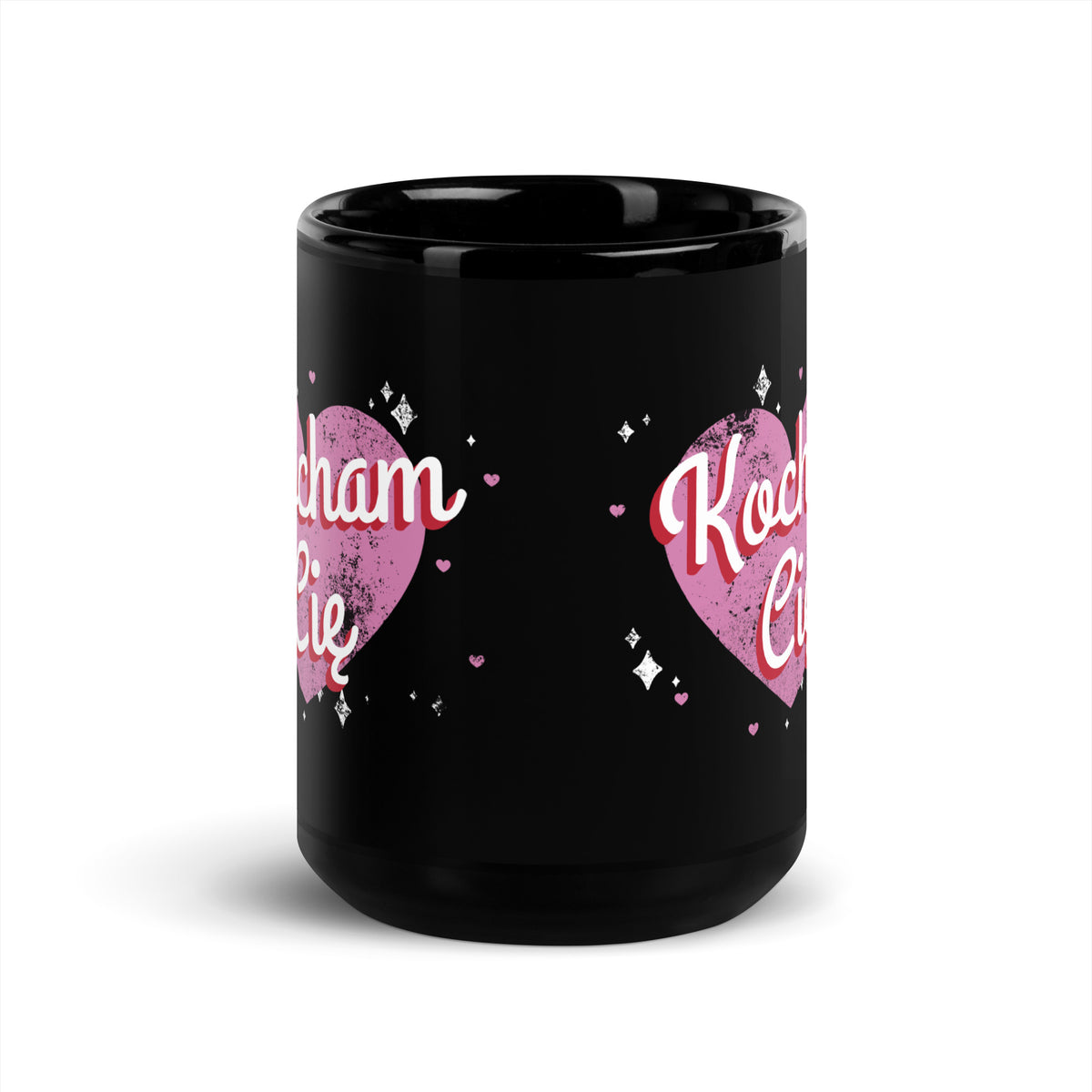 Kocham Cie Black Glossy Mug  Polish Shirt Store   