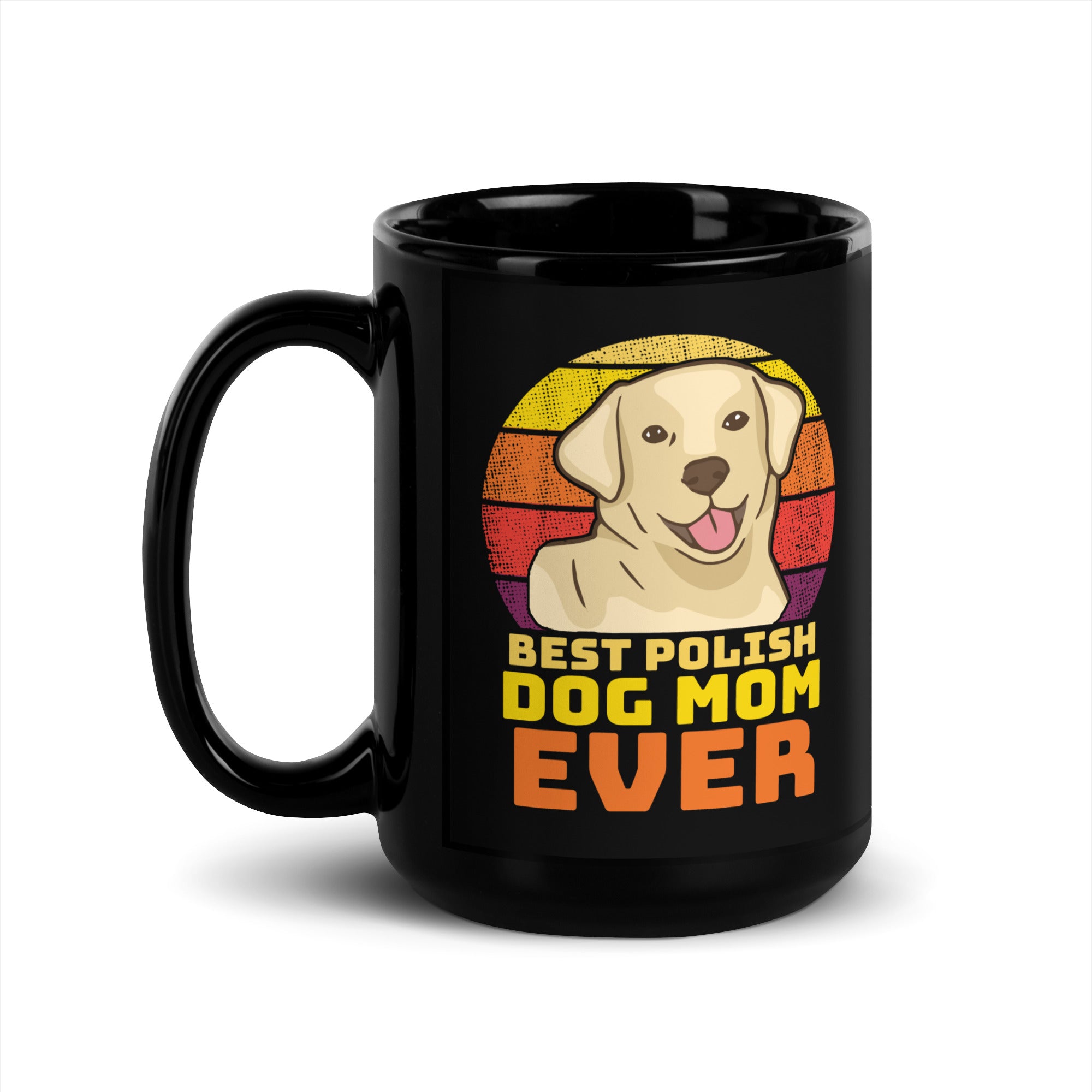 Best Polish Dog Mom Ever Black Glossy Mug  Polish Shirt Store 15 oz  