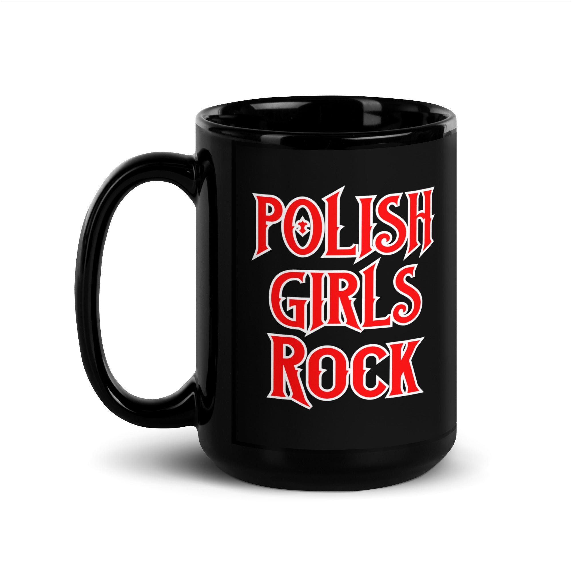 Polish Girls Rock Black Glossy Mug  Polish Shirt Store 15 oz  