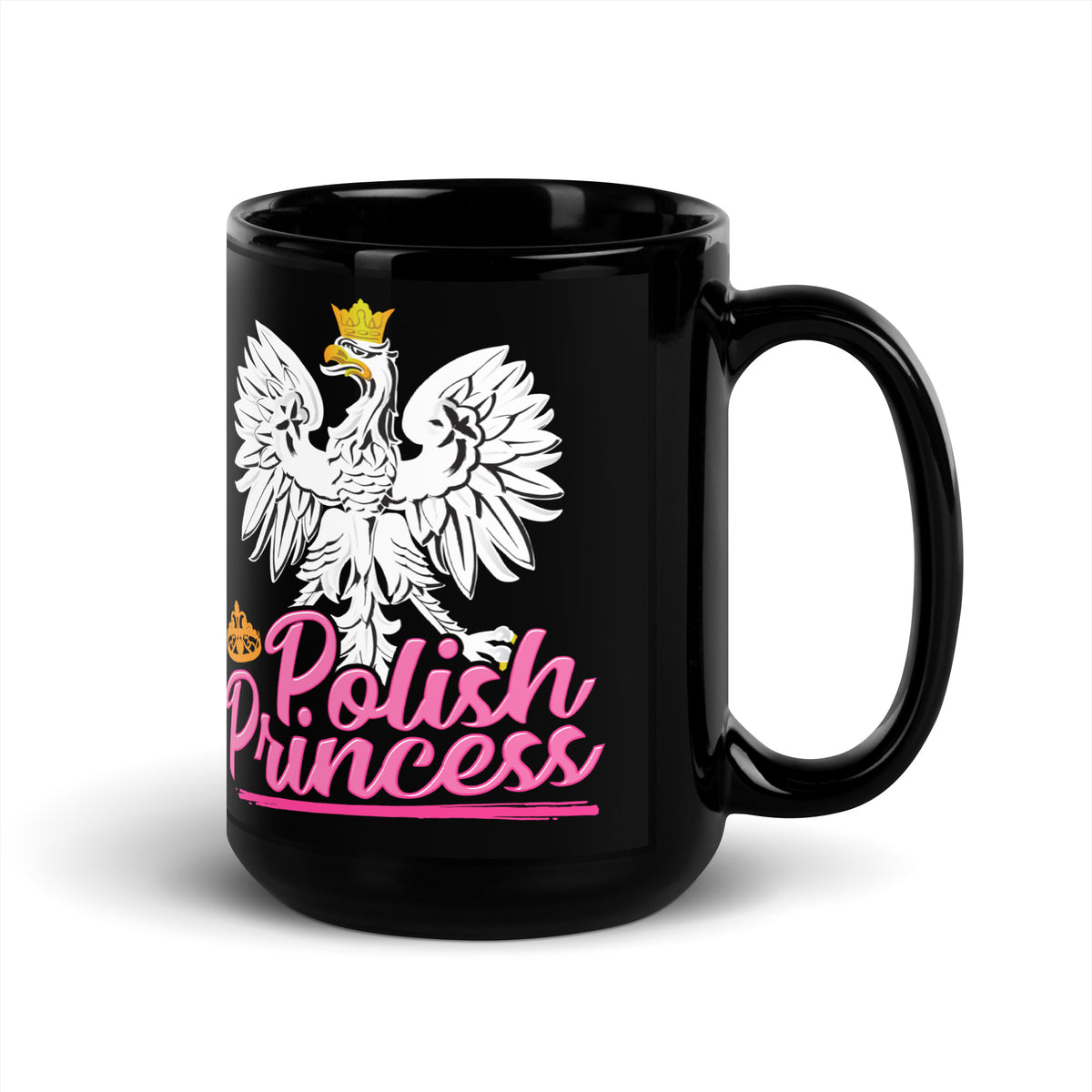 Polish Princess Black Glossy Mug  Polish Shirt Store   
