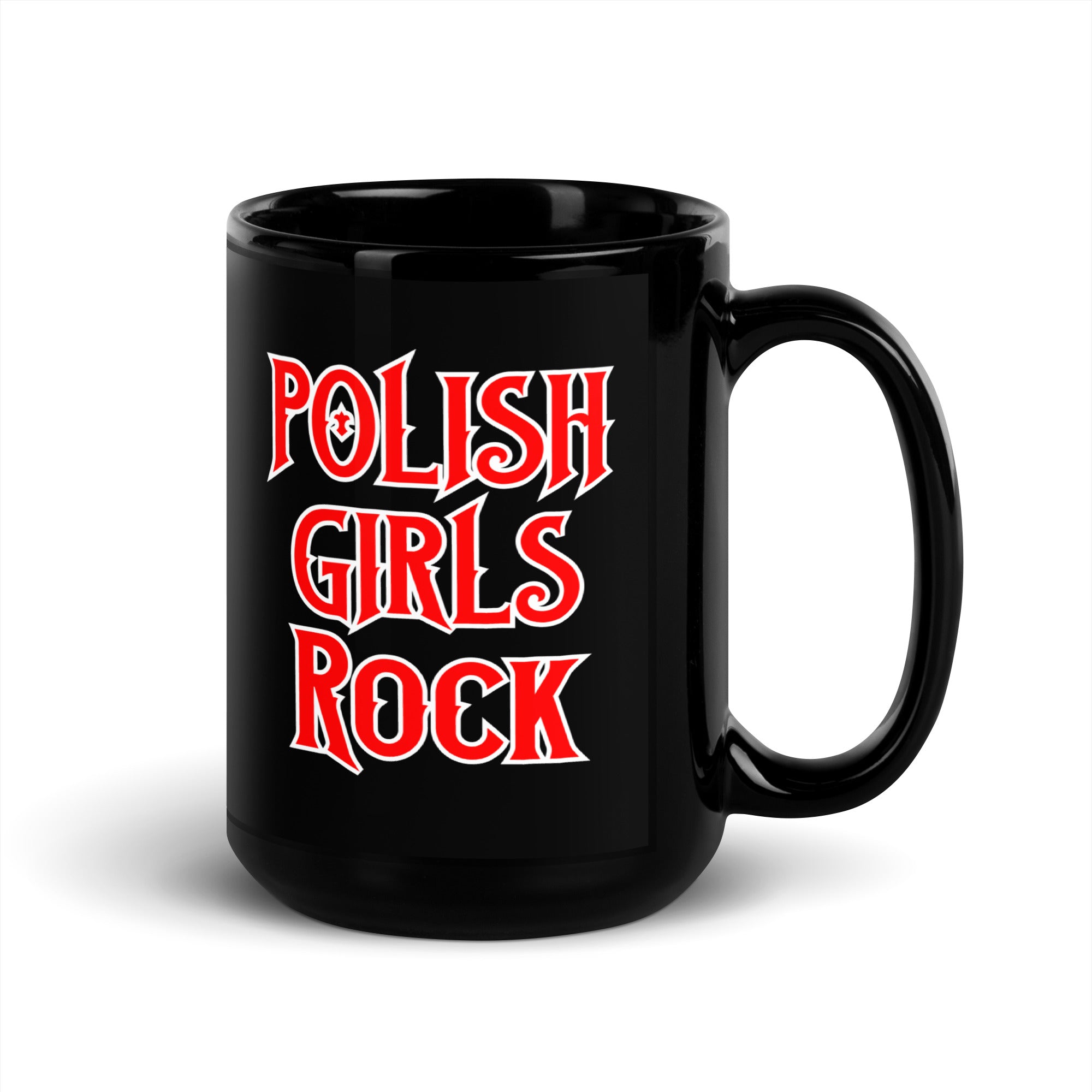 Polish Girls Rock Black Glossy Mug  Polish Shirt Store   