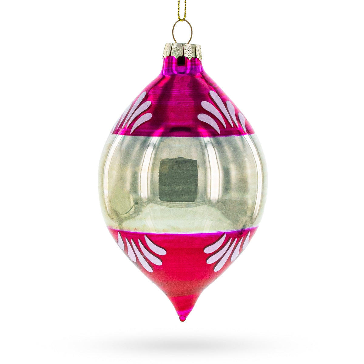 Vintage Tinsel Retro-Inspired Glass Christmas Ornament
