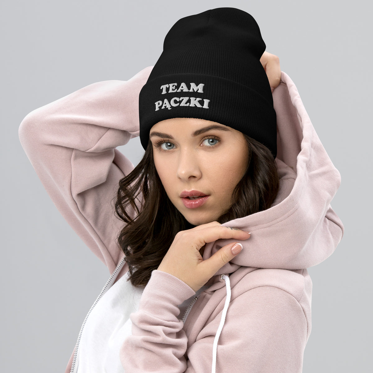 Team Paczki Cuffed Beanie  Polish Shirt Store Black  