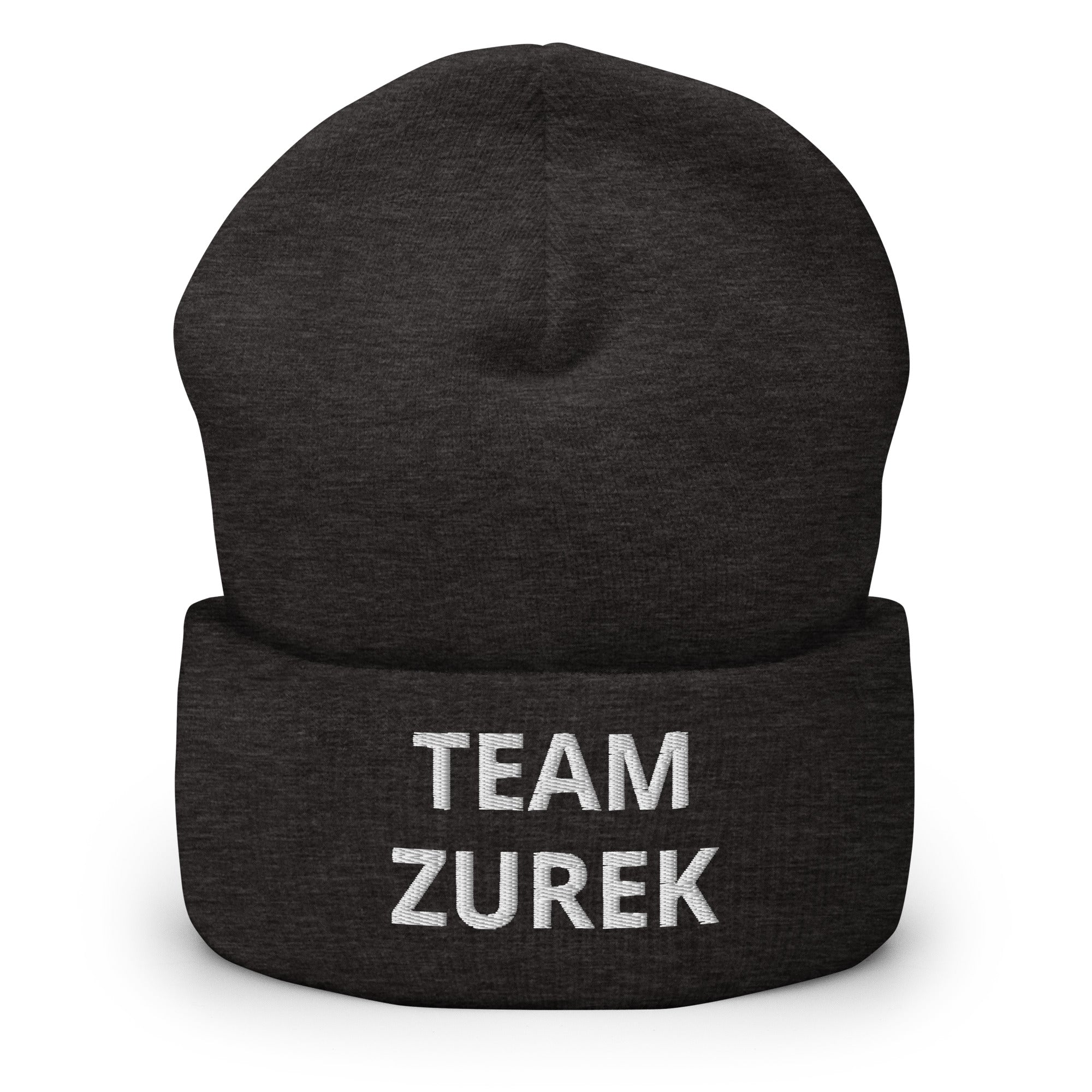 Team Zurek Cuffed Beanie  Polish Shirt Store Dark Grey  