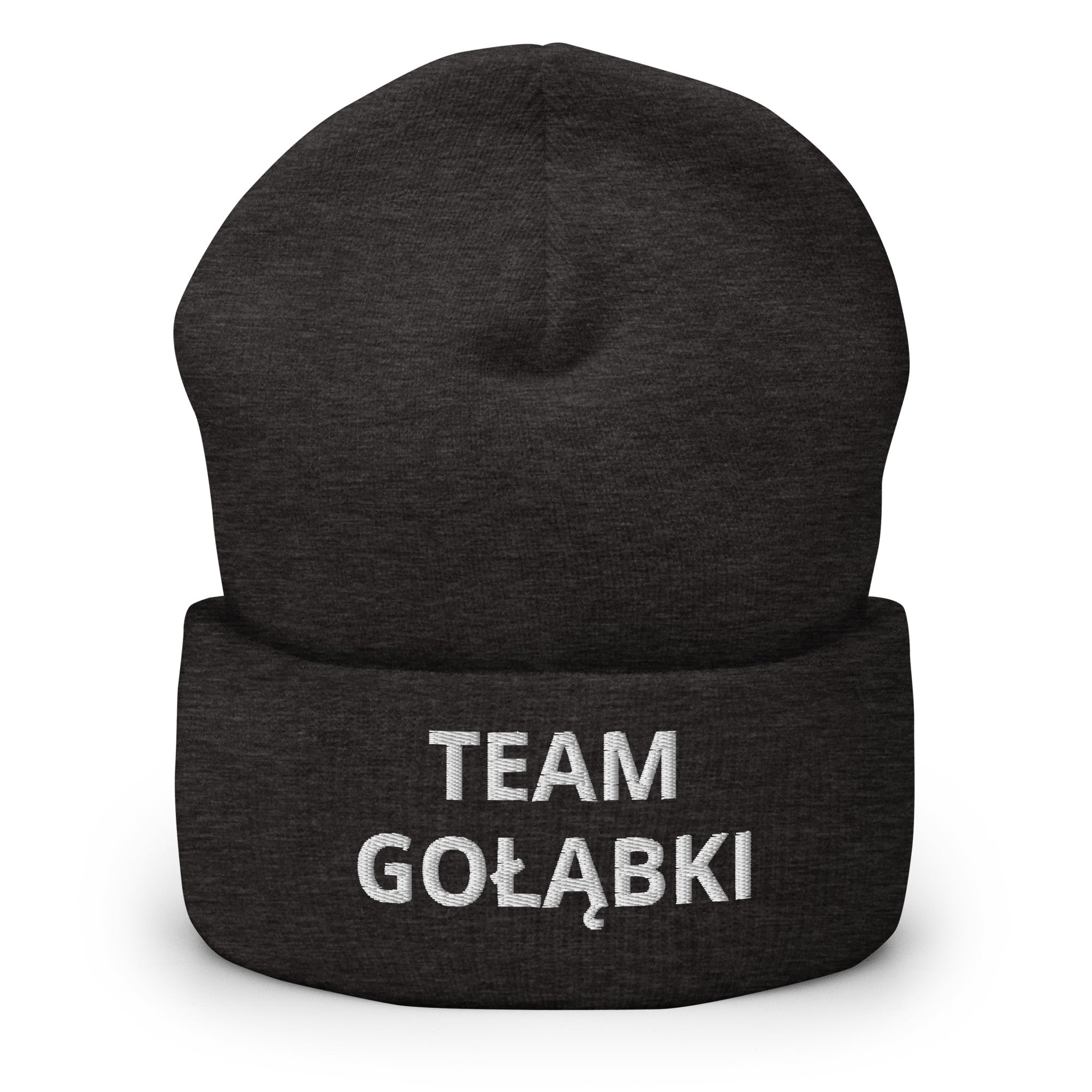 Team Golabki Cuffed Beanie  Polish Shirt Store Dark Grey  
