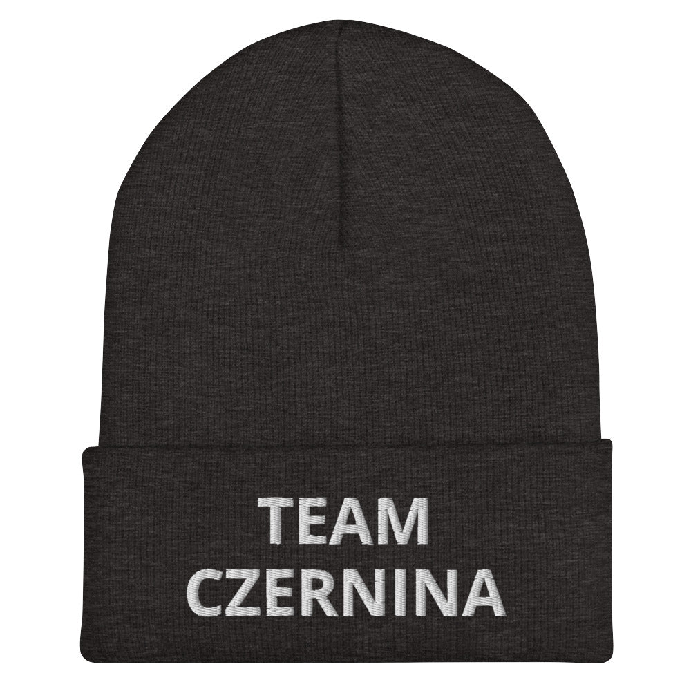 Team Czernina Cuffed Beanie  Polish Shirt Store Dark Grey  