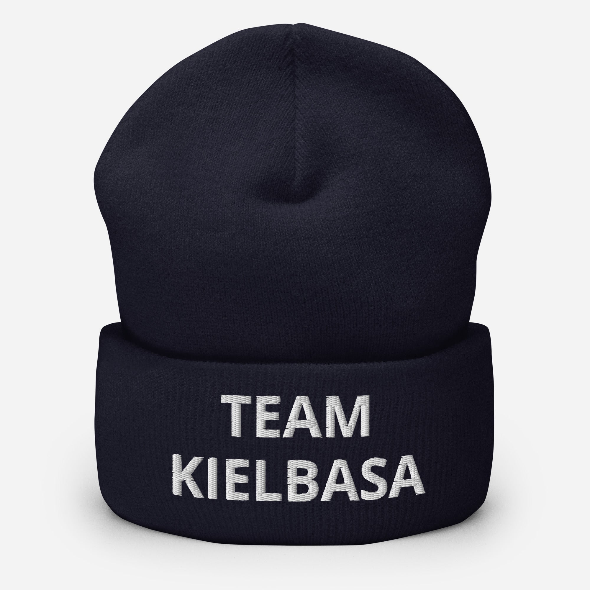 Team Kielbasa Cuffed Beanie  Polish Shirt Store Navy  