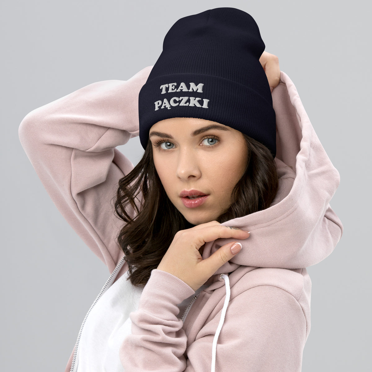Team Paczki Cuffed Beanie  Polish Shirt Store Navy  