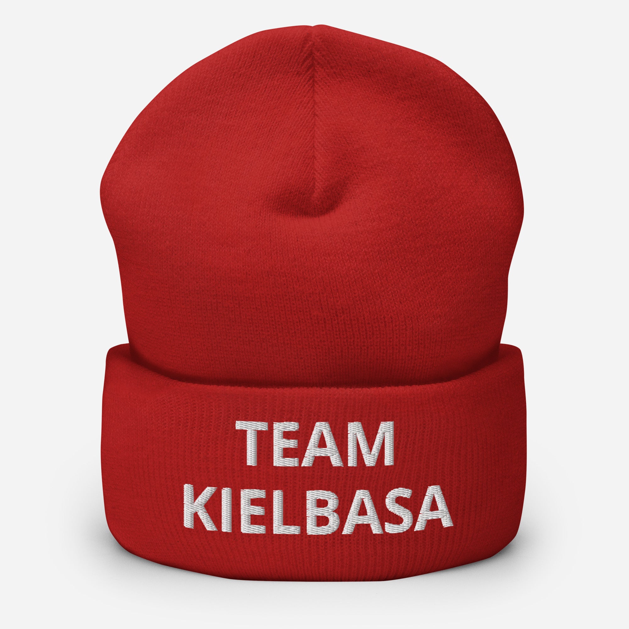Team Kielbasa Cuffed Beanie  Polish Shirt Store Red  
