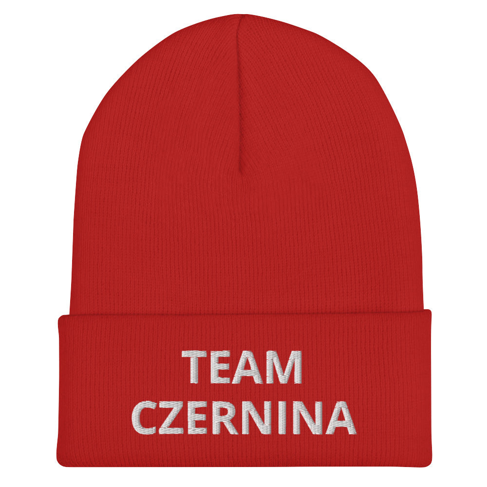 Team Czernina Cuffed Beanie  Polish Shirt Store Red  