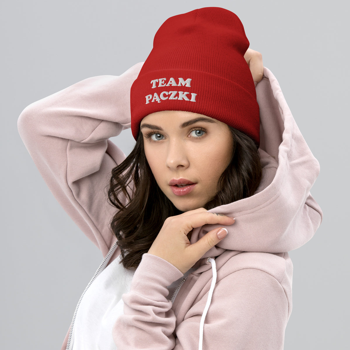 Team Paczki Cuffed Beanie  Polish Shirt Store Red  