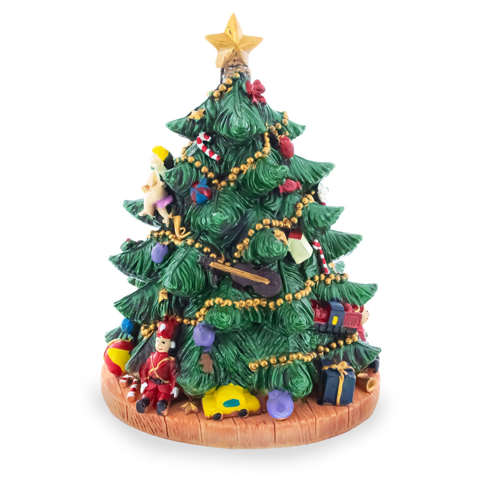 Tabletop Tree Spinning Musical Christmas Figurine