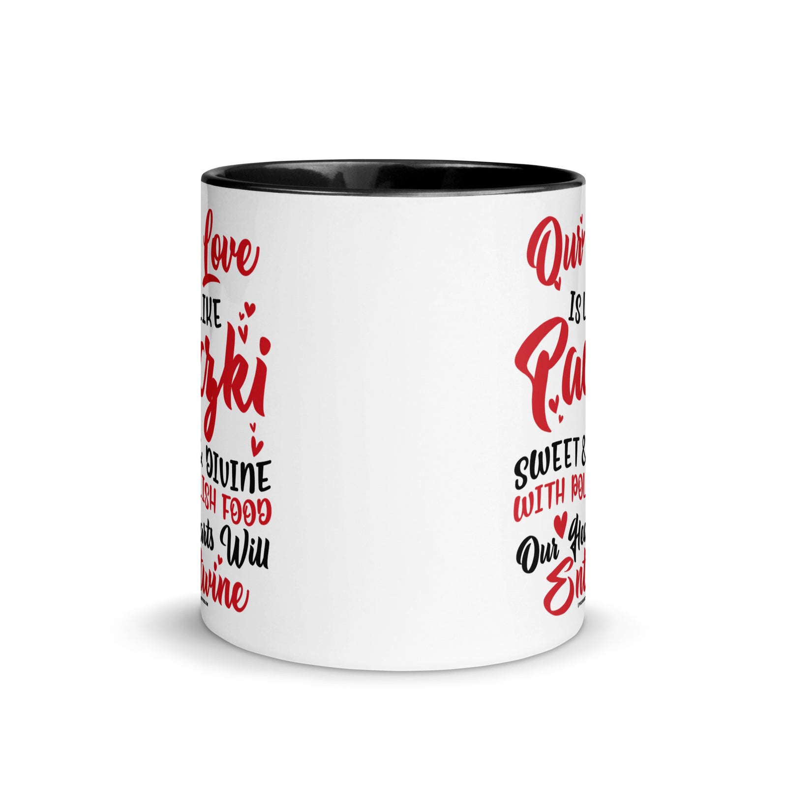 Our Love Is Like Paczki Coffee Mug with Color Inside  Polish Shirt Store   