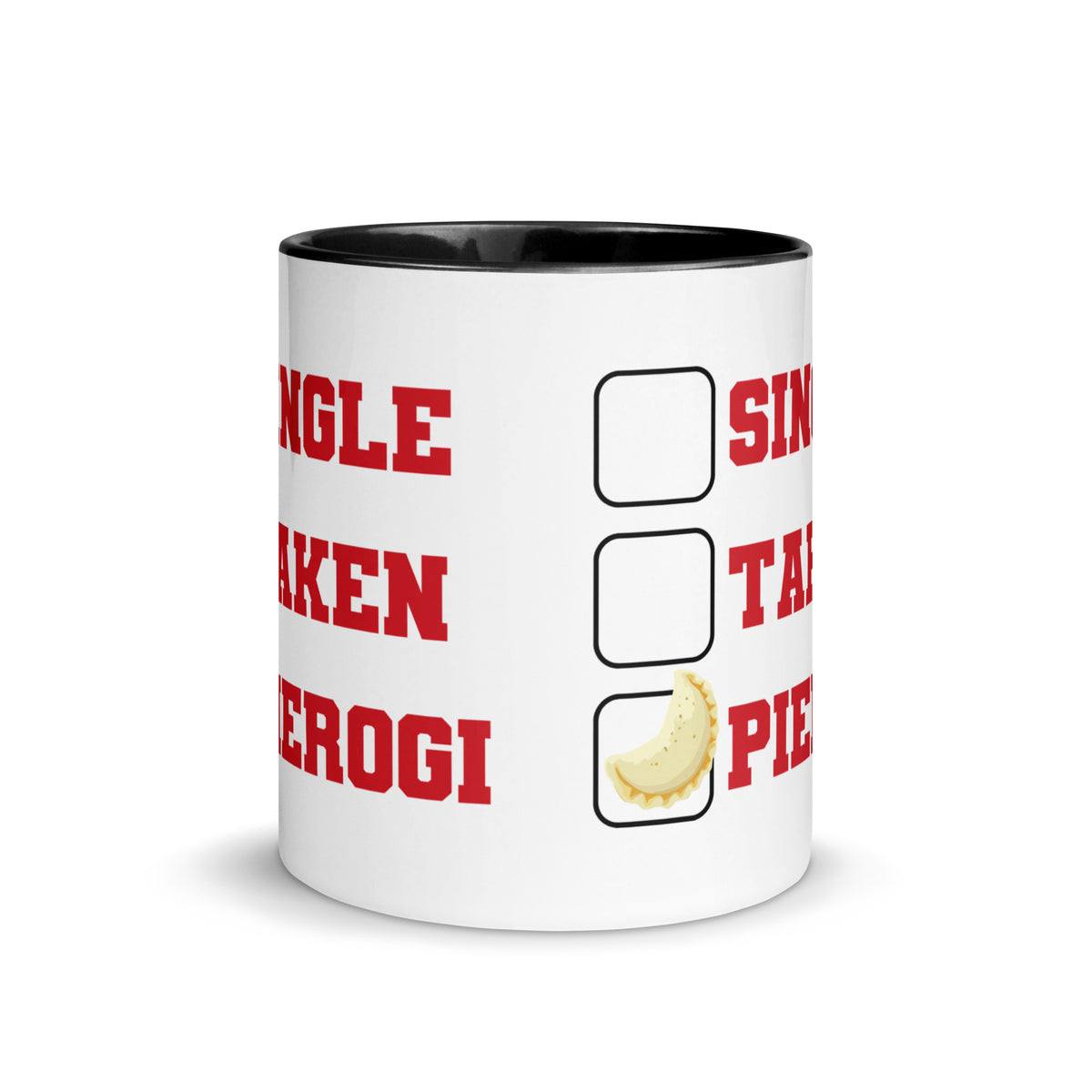 Single Taken Pierogi Mug with Color Inside  Polish Shirt Store   