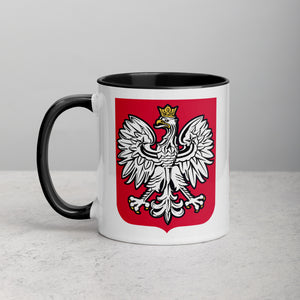 Polish Eagle Coffee Mug with Color Inside - Black / 11 oz - Polish Shirt Store