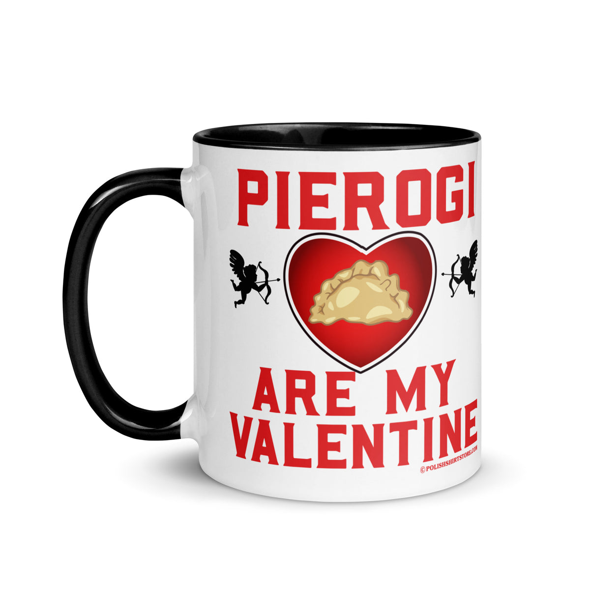 Pierogi Are My Valentine Coffee Mug with Color Inside  Polish Shirt Store   