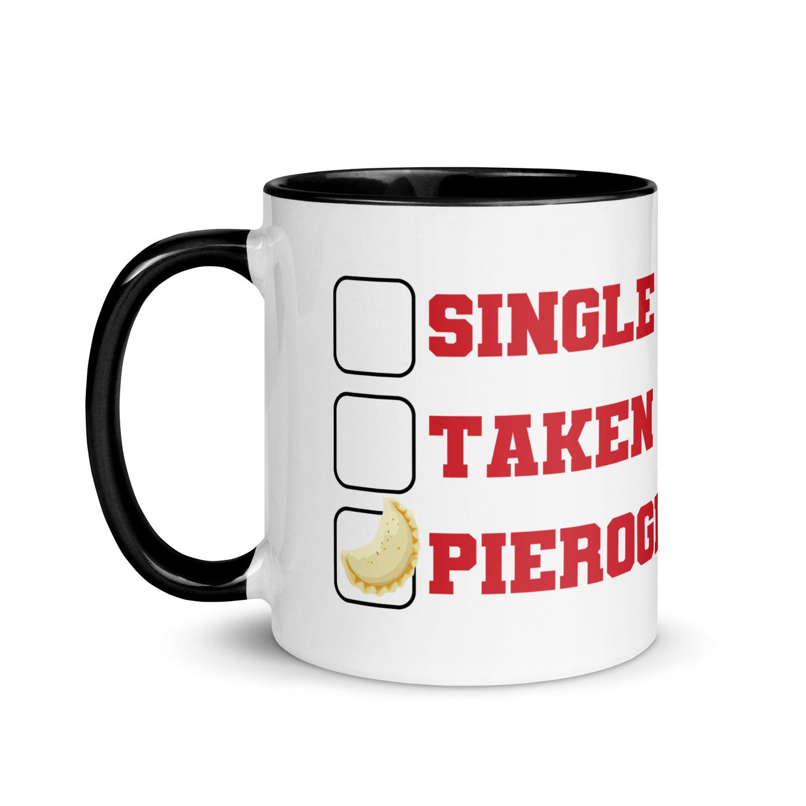 Single Taken Pierogi Mug with Color Inside  Polish Shirt Store   