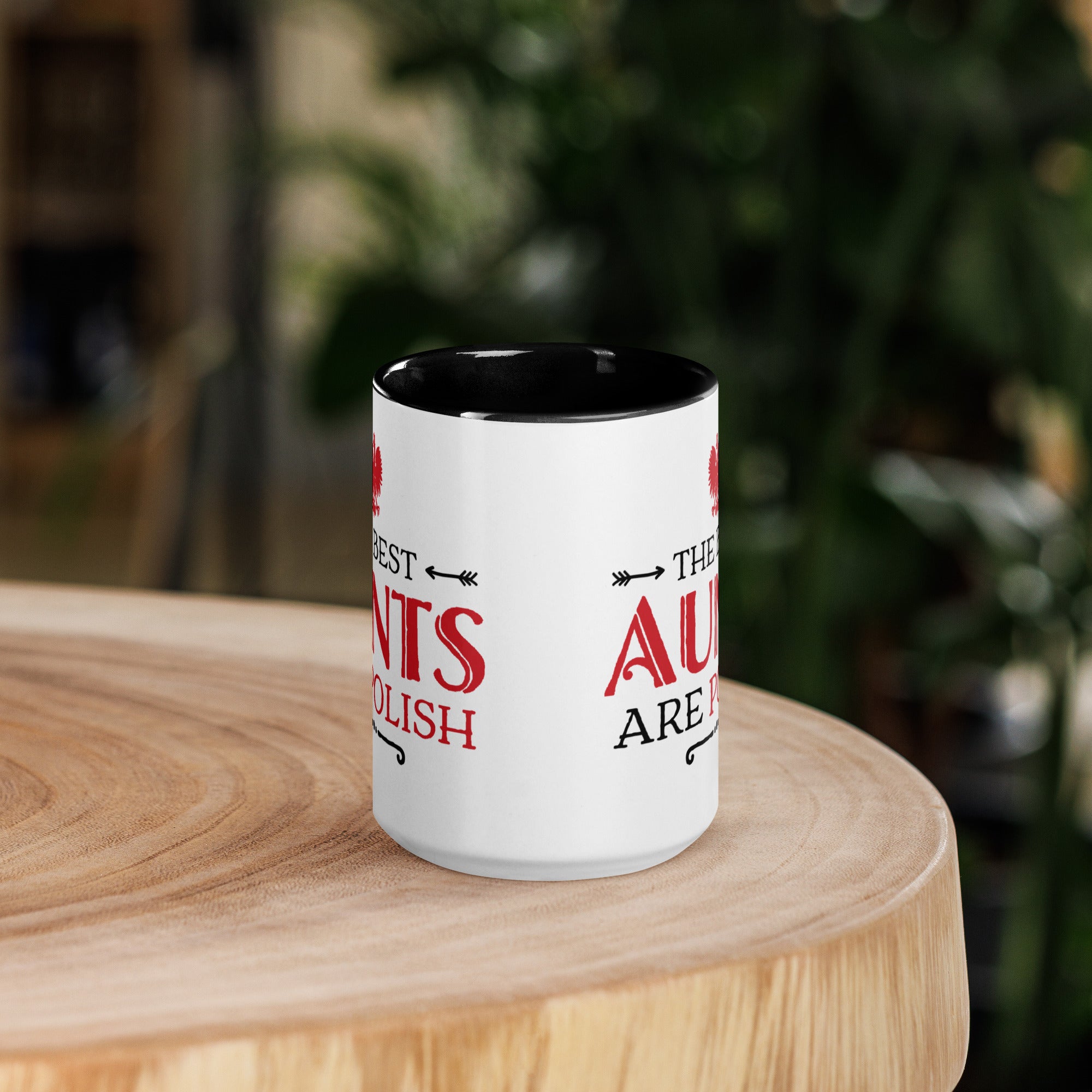 The Best Aunts Are Polish 15 Oz Coffee Mug with Color Inside  Polish Shirt Store   