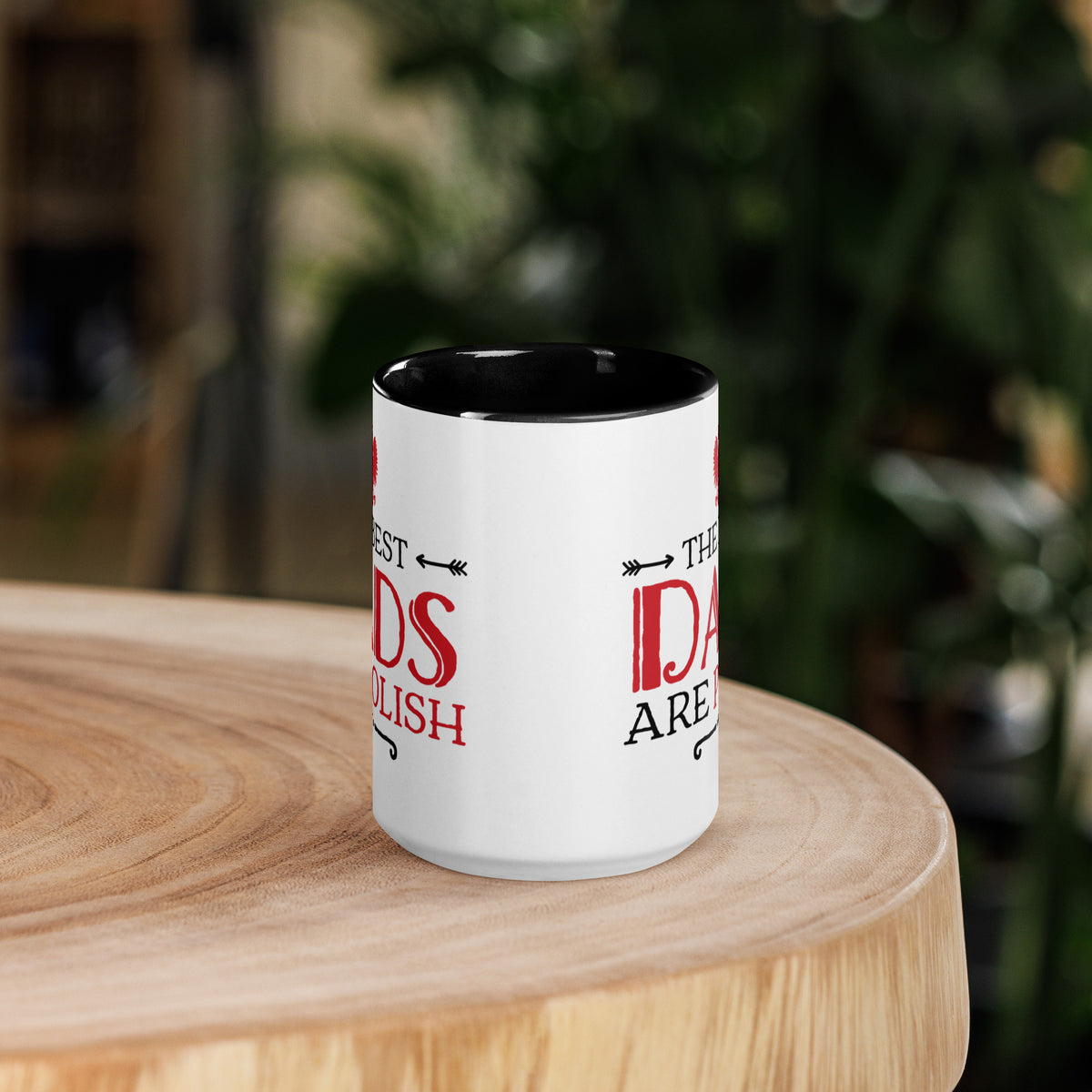 The Best Dads Are Polish 15 Oz Coffee Mug with Color Inside  Polish Shirt Store   