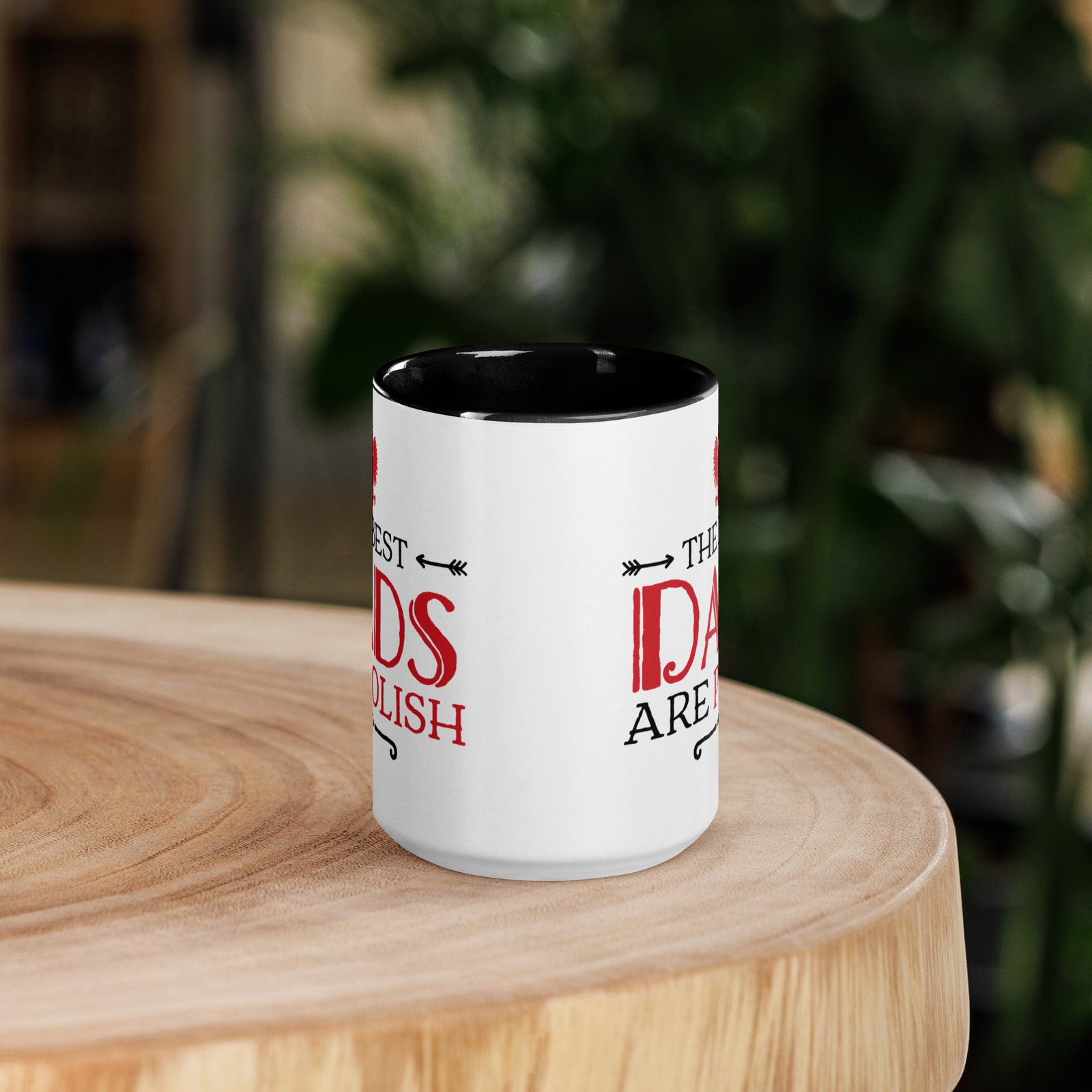 The Best Dads Are Polish 15 Oz Coffee Mug with Color Inside  Polish Shirt Store   