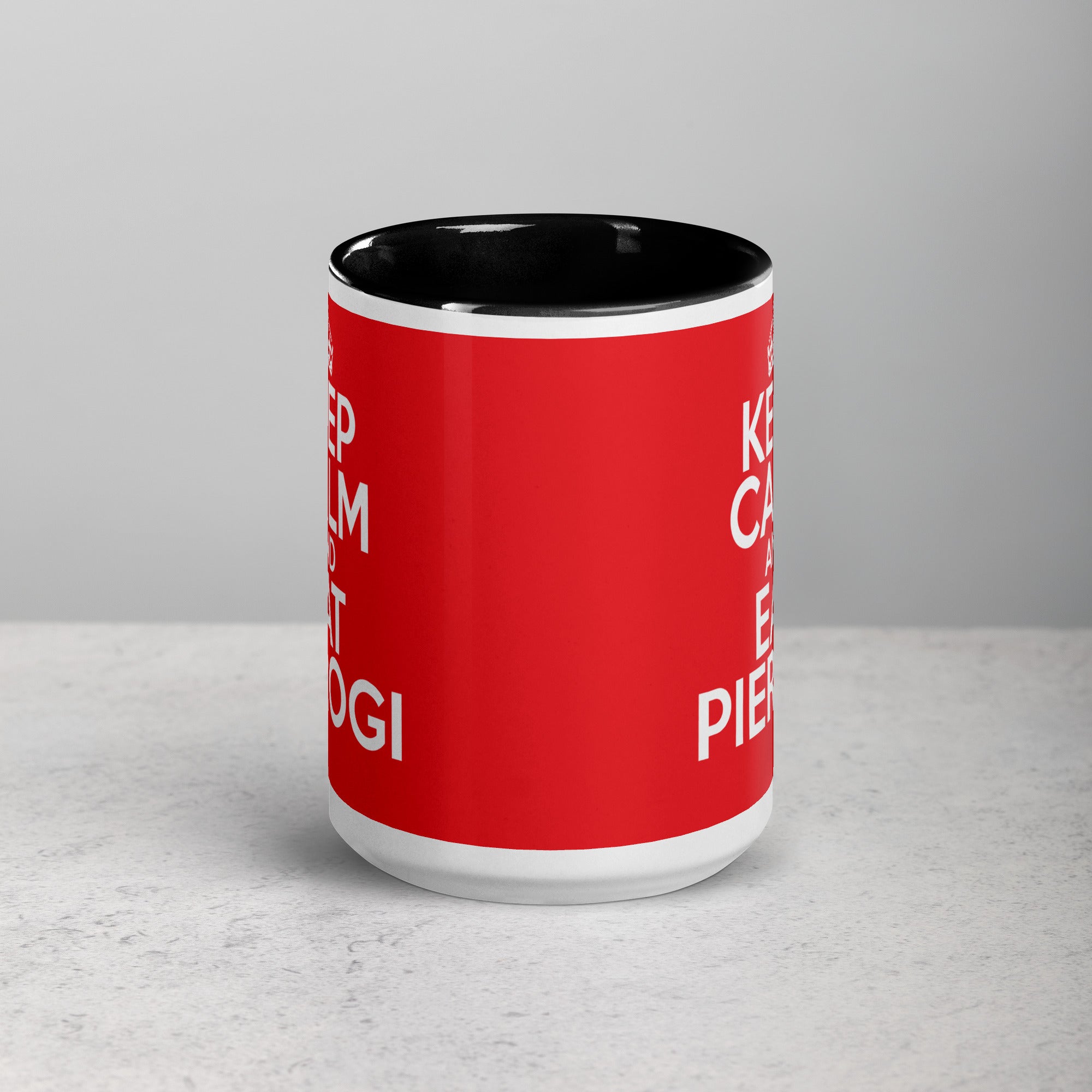 Keep Calm Eat Pierogi 15 Oz Coffee Mug with Color Inside  Polish Shirt Store   
