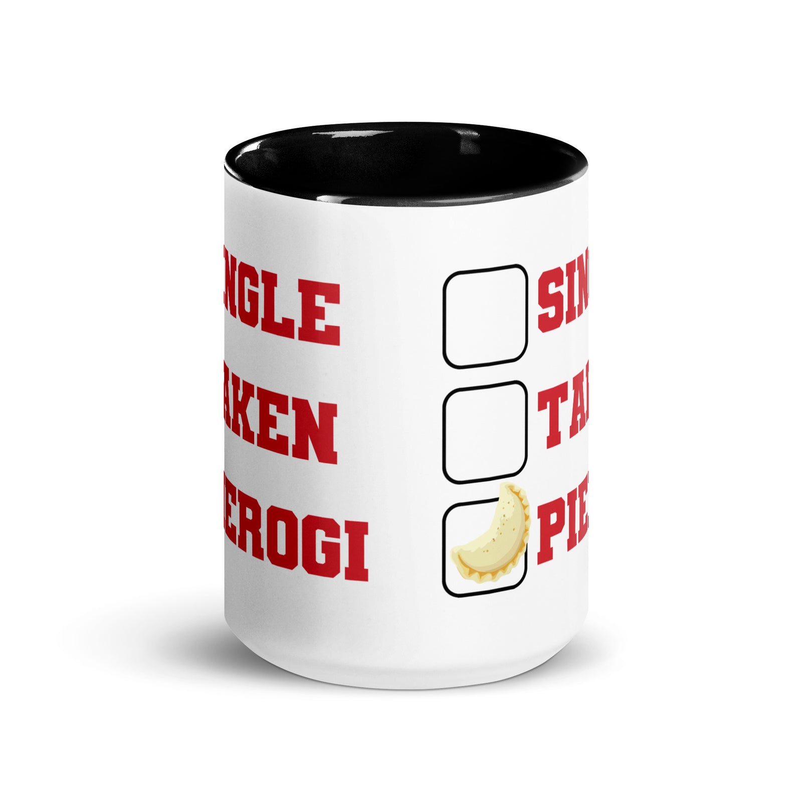 Single Taken Pierogi Mug with Color Inside  Polish Shirt Store   