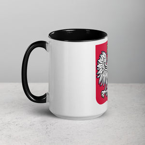 Polish Eagle Coffee Mug with Color Inside - Black / 15 oz - Polish Shirt Store