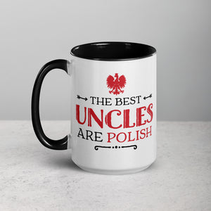 The Best Uncles Are Polish 15 Oz Coffee Mug with Color Inside -  - Polish Shirt Store