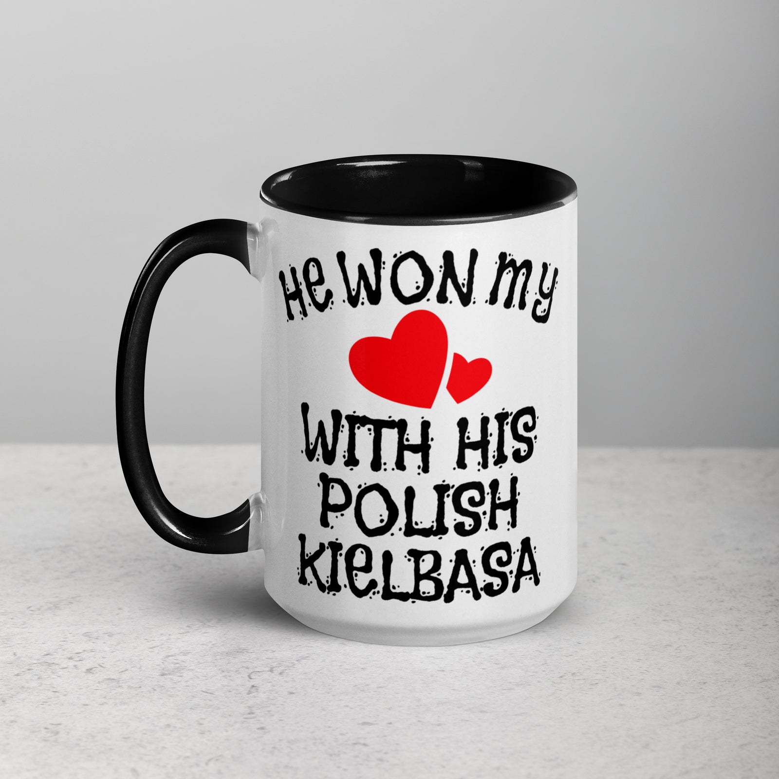 Polish Kielbasa 15 Oz Coffee Mug with Color Inside  Polish Shirt Store   