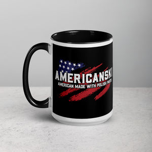 Americanski Coffee Mug with Color Inside - Black / 15 oz - Polish Shirt Store
