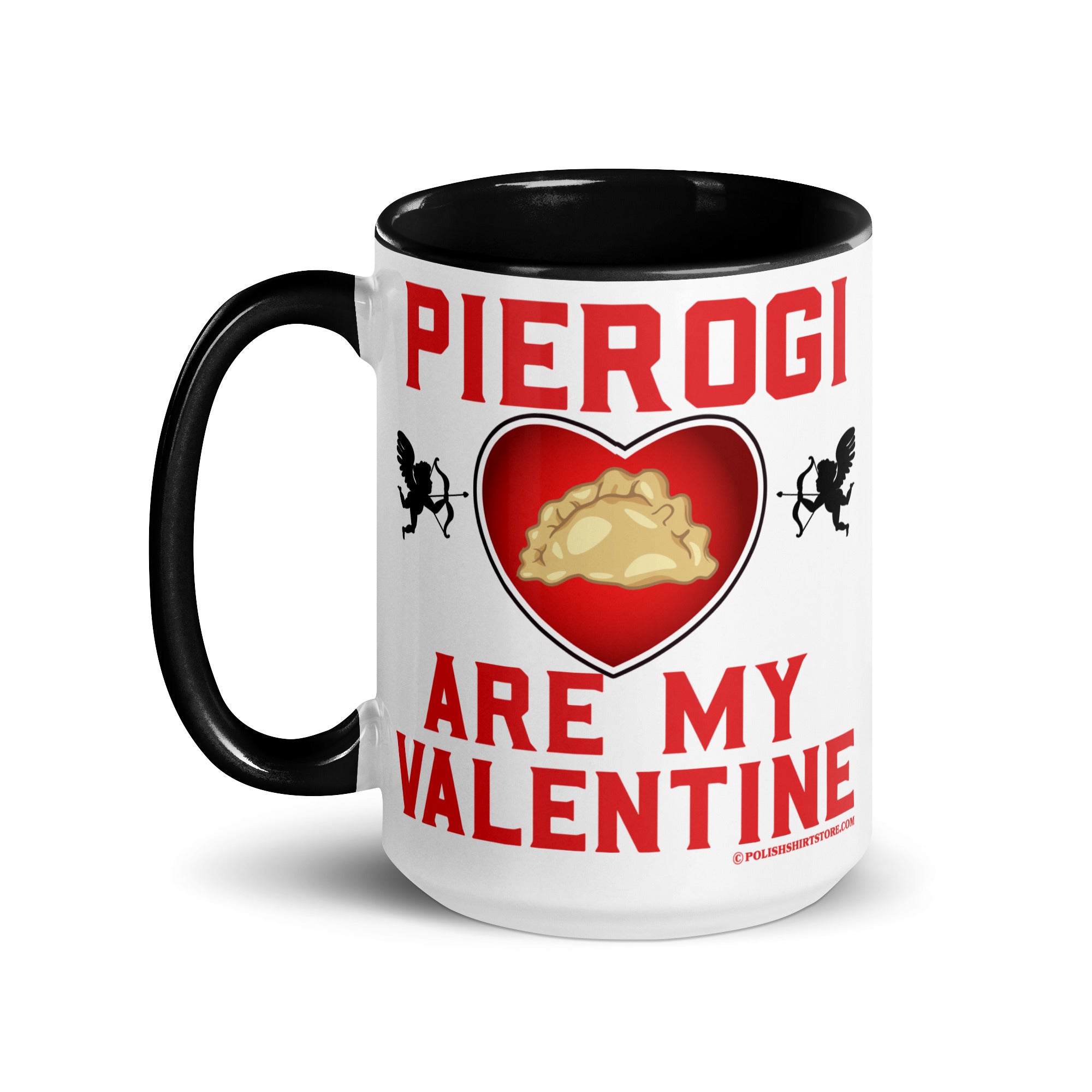 Pierogi Are My Valentine Coffee Mug with Color Inside  Polish Shirt Store   