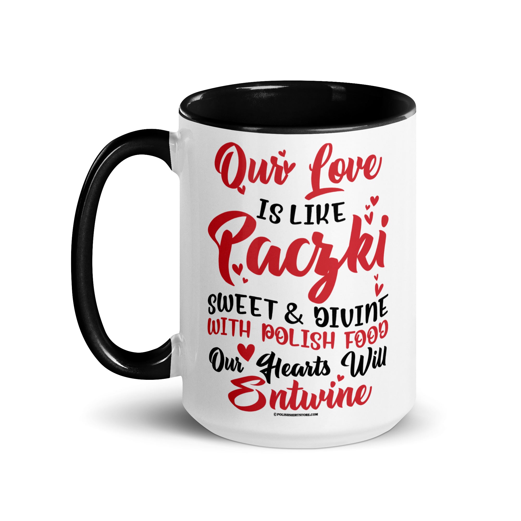 Our Love Is Like Paczki Coffee Mug with Color Inside  Polish Shirt Store   