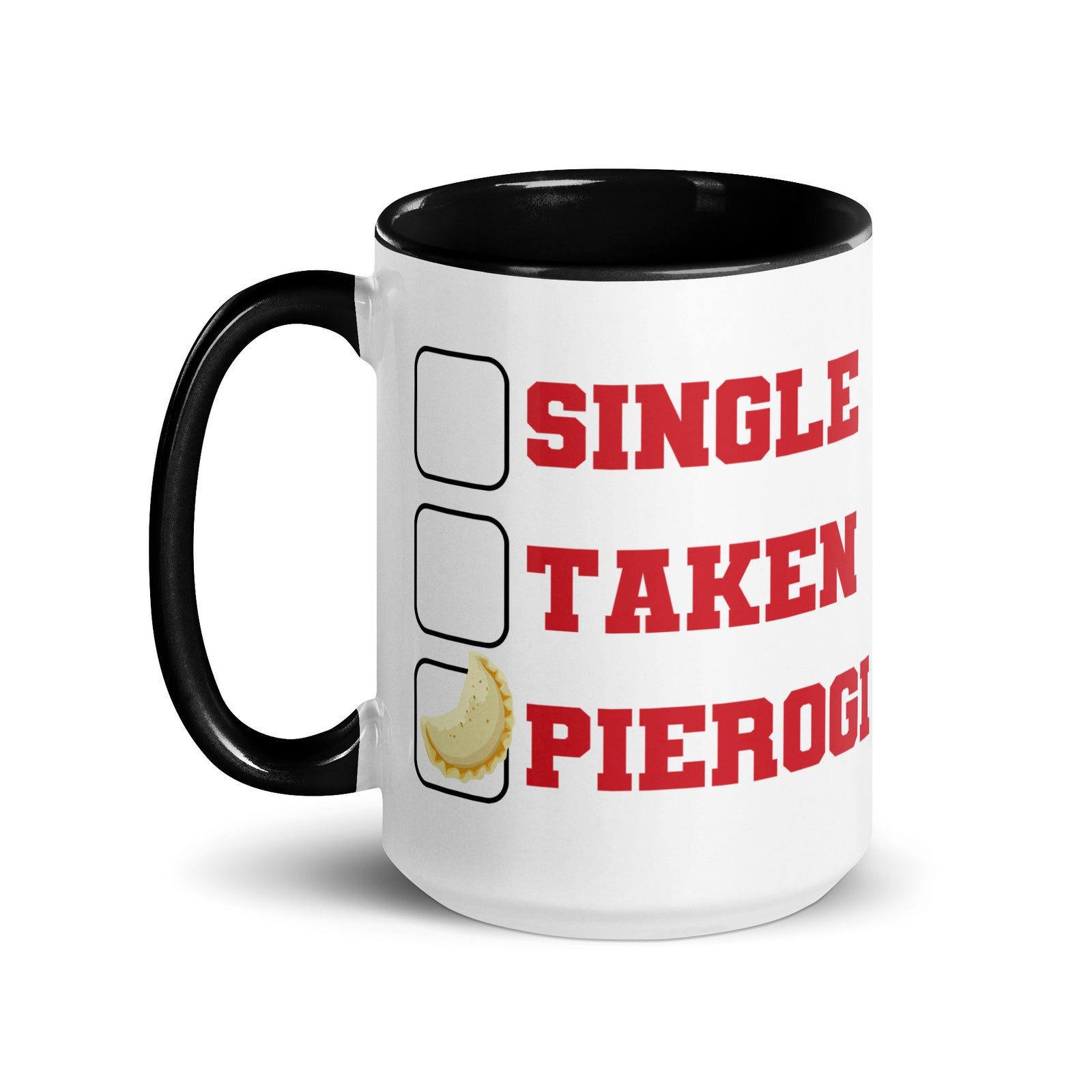 Single Taken Pierogi Mug with Color Inside  Polish Shirt Store   