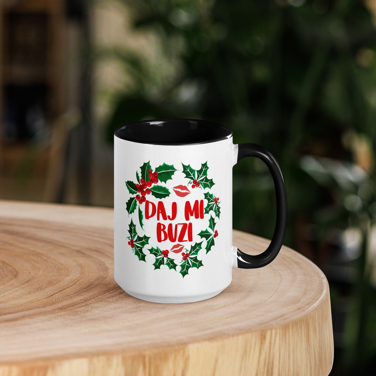 Daj Mi Buzi 15 Oz Coffee Mug with Color Inside  Polish Shirt Store   