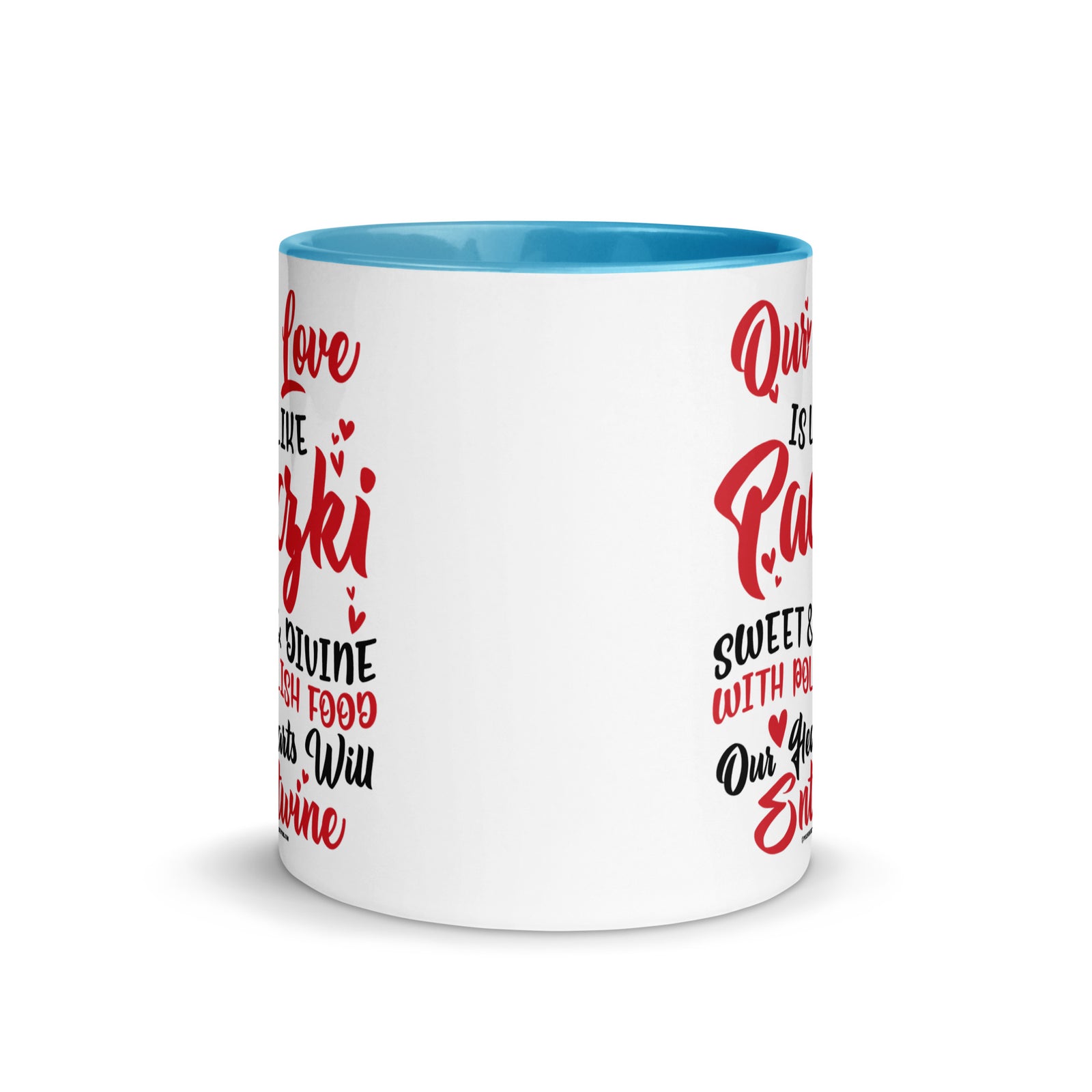 Our Love Is Like Paczki Coffee Mug with Color Inside  Polish Shirt Store   