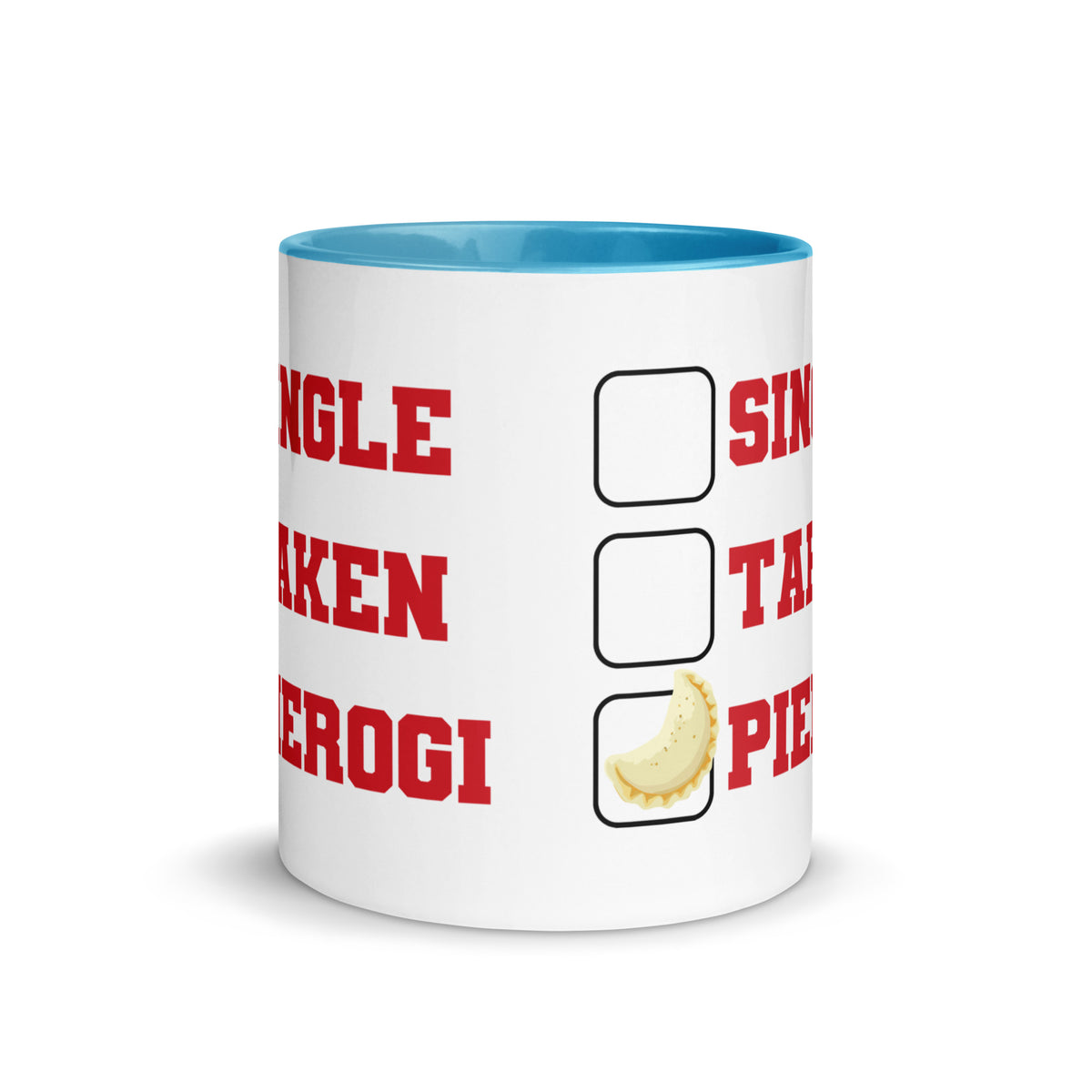Single Taken Pierogi Mug with Color Inside  Polish Shirt Store   