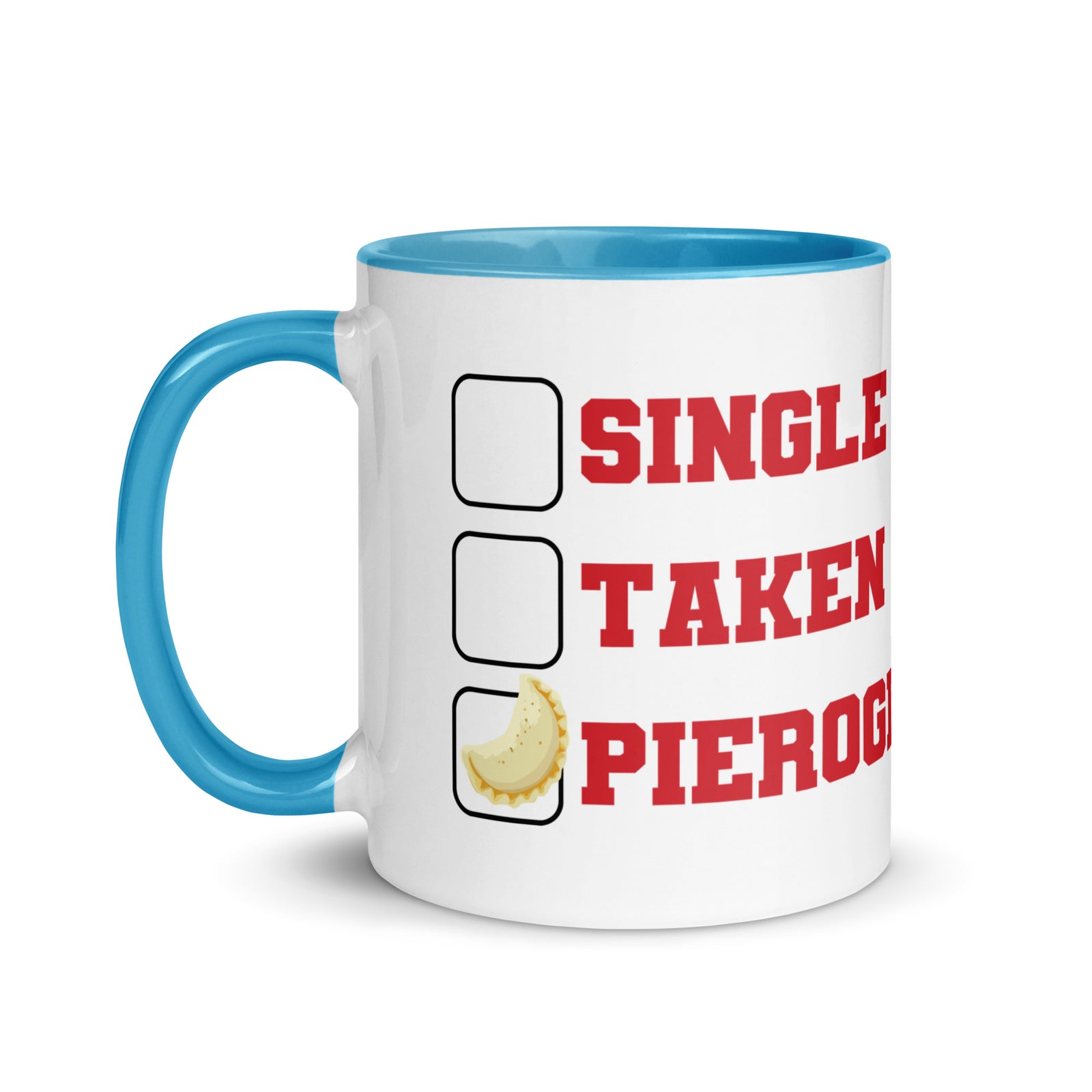 Single Taken Pierogi Mug with Color Inside  Polish Shirt Store   