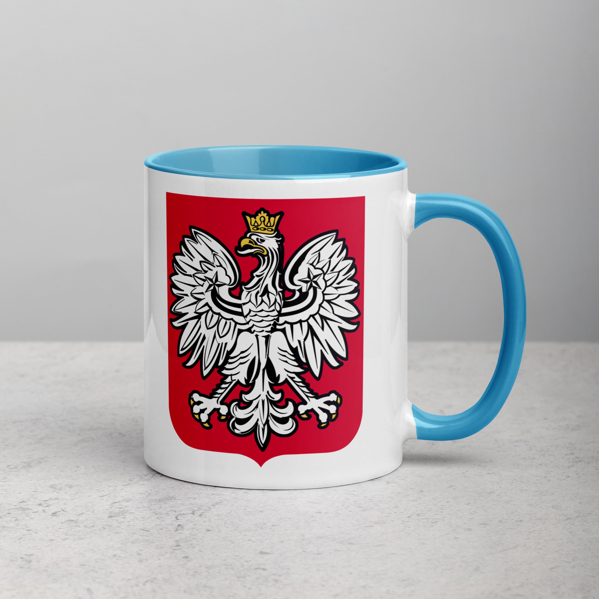 Polish Eagle Coffee Mug with Color Inside  Polish Shirt Store   