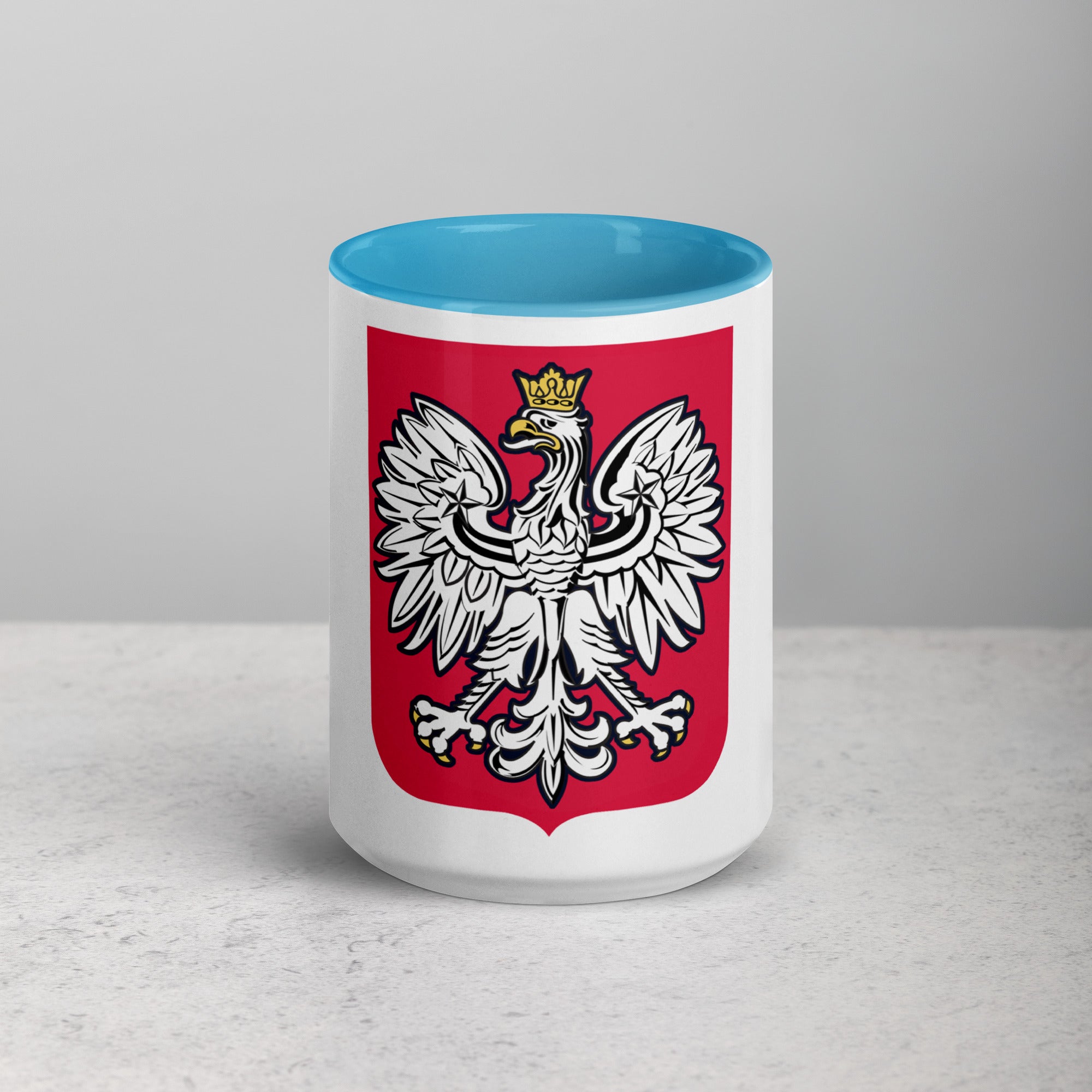 Polish Eagle Coffee Mug with Color Inside  Polish Shirt Store   